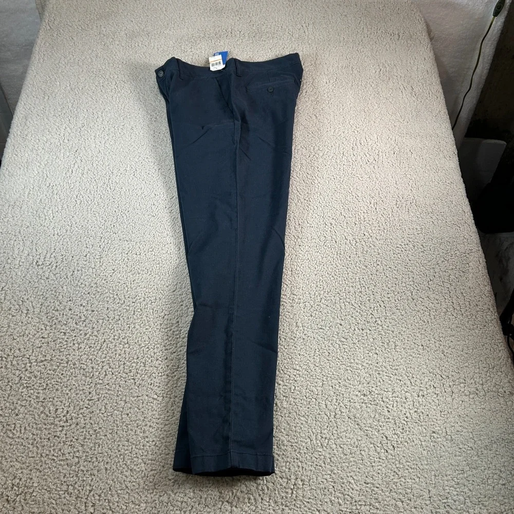 Nautica‎ Mens Classic Fit Flat Front Chino Pants Navy Blue Size 33W x 32L